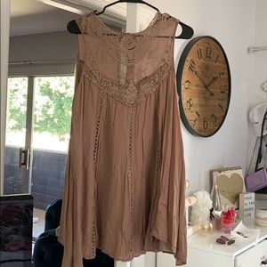 Brown tan dress